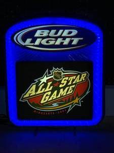 lot 212 image: Bud Light NHL All Star Game, MN Minnesota 2004, neon