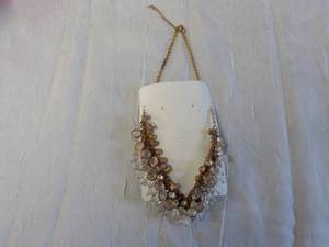 glass and bronze necklace...