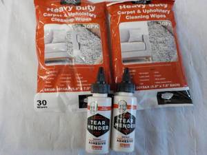 carpet and upholstery cleaning wipe...