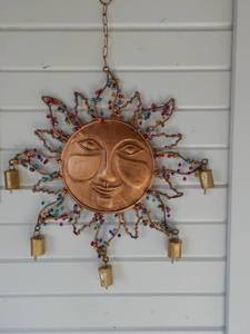 metal sun with bells 18 diameter...