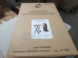 linon tray table set faux marble ...