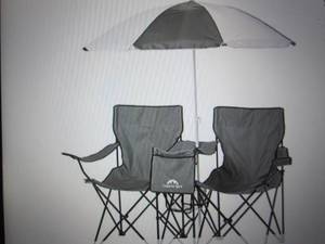 folding chair set dark grey ...