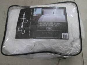 sean john pleated white denim 3 pc ...