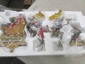 set of 4 santa and reindeer ...