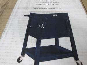 linon kitchen cart blue open box ne...
