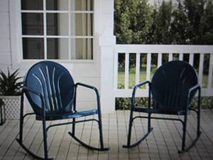 crosley metal blue chair open box ...