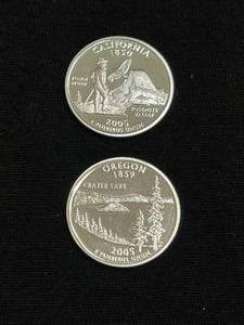 2-2005 90% Silver State Proof Quarters