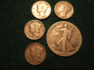 Liberty Half Dollar, Dimes