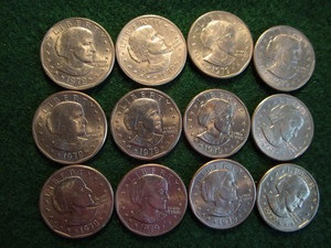 Susan B Anthony Dollar Coins