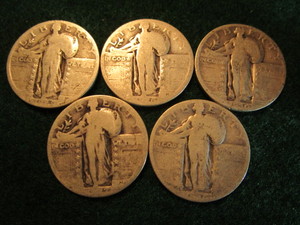 Standing Liberty Quarters