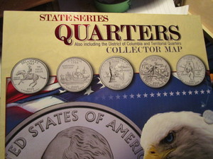State Series Qtr Map & Coins