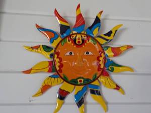 lot 111 image: Colorful Metal Sun 13 diameter...