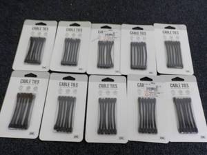 lot 184 image: 10 pkgs Cable Ties...