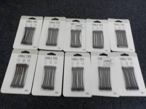 lot 185 image: 10 pkgs Cable Ties...