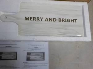 lot 244 image: Set of 2 Merry and Bright Rectangle...