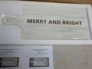 lot 245 image: Set of 2 Merry and Bright Rectangle...