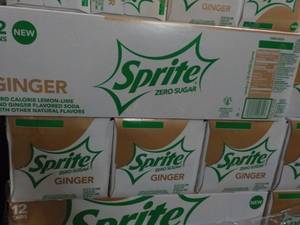 lot 274 image: 4 - 12 pks Sprite Ginger Zero Sugar...