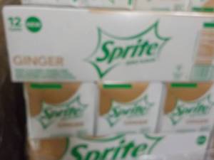 lot 275 image: 4 - 12 pks Sprite Ginger Zero Sugar...