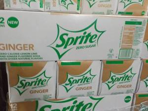 lot 276 image: 4 - 12 pks Sprite Ginger Zero Sugar...