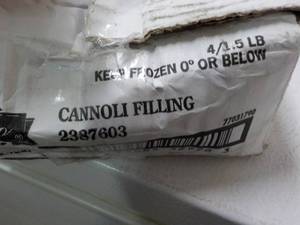 lot 317 image: 4 - 1.5 lb. Bags Frozen Cannoli Fil...