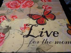 lot 124 image: Live Laugh Love Shower curtain with...