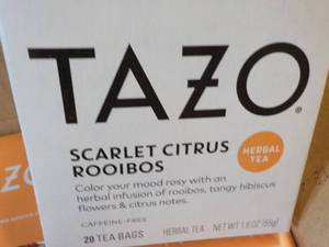lot 198 image: Case of 6 Boxes Tazo Herbal Tea...