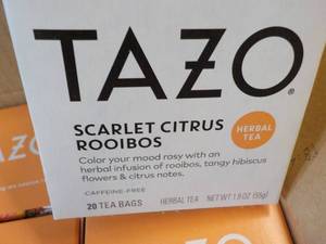 lot 199 image: Case of 6 Boxes Tazo Herbal Tea...