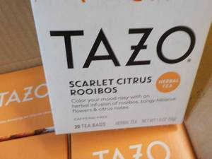 lot 200 image: Case of 6 Boxes Tazo Herbal Tea...