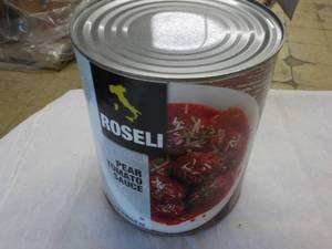 lot 201 image: Gallon Can Roseli Pear Tomato Sauce...