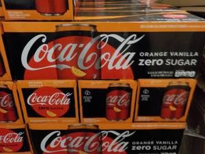 lot 286 image: 4 - 12 packs Coca Cola Orange Vanil...