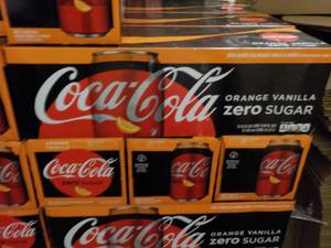 lot 287 image: 4 - 12 packs Coca Cola Orange Vanil...