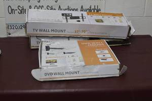 quantity of 2 tv wall mounts made for 37 - 70 TVs and a DVD wall  mount