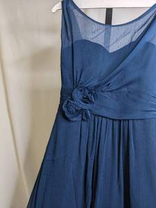 lot 64 image: Elegant Alvina Valenta  Bride Maid Dress In Blue Size 10 ($150 Value)
