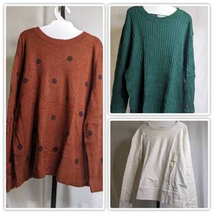 lot 66 image: Womens Sweater Collection (M,3X) Ava Viv Universal Thread