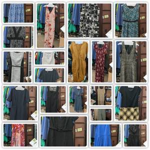 lot 93 image: DressJumpsuit Reseller Extravaganza (S,M,L) ELLE DRESS BARN WHITE AND BLACK JONES NEW YORK & MORE
