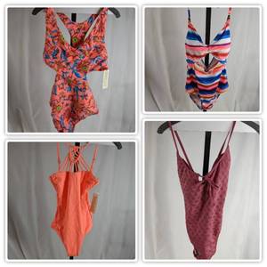 lot 220 image: Huge Collection of One Piece Ladies Swim Suites Size XSmall, Medium, Large ALL NEW