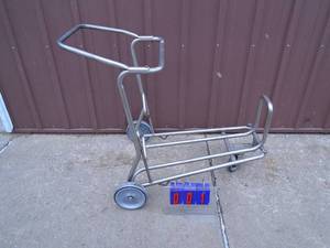 Stainless steel luggage cart. Good used condition.