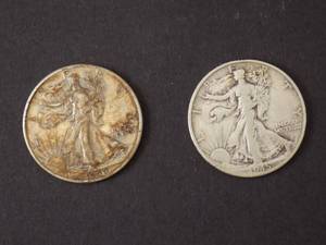 2 Walking Liberty Half Dollars