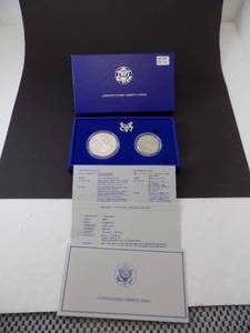 1986p Liberty Silver Dollar & 1986d Half Dollar