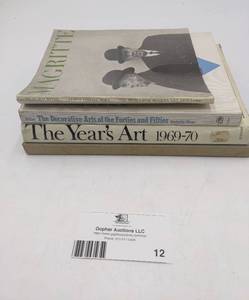 lot 12 image: Rare Vintage Art Books- Magritte, Maxfield Parrish, Art Europe and The USA 1969-70,  Decorative Arts of the Forties and Fifties