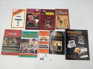 lot 36 image: 9 Rare Vintage Books and Guides For Collectors & Resellers- Trains, Flashlights, Medical , Coca-Cola, Toasters ANd More