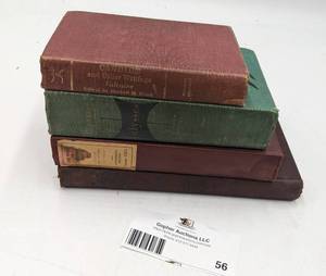 lot 56 image: 4 Rare Vintage & Antique Books-Candide and Other Osar Wilde Writings Voltaire The Works of Anatole France Ulysses by James Joyce Thackerays Works