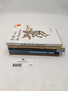 lot 114 image: 5 Rare Vintage and Antique Art Books-Albrecht Durer, Paint Finishes, Chinese Embroidery, M. C Escher, Folk Art In America