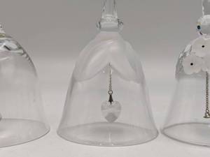 lot TF-24 image: Stunning Vintage Swarovski Crystal and Lead Crystal Bells (Valued $400)