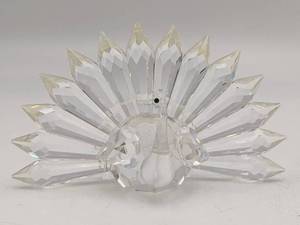 lot TF-07 image: Vintage 1983 Iris Arc Crystal Peacock Figurine (Valued $100)