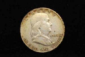 1948-D Franklin Silver Half Dollar Coin