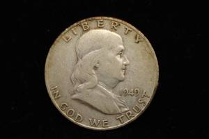 1949-D Franklin Silver Half Dollar Coin