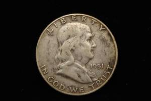 1951-D Franklin Silver Half Dollar Coin