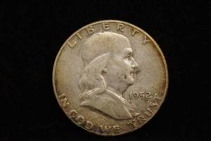 1952-P Franklin Silver Half Dollar Coin