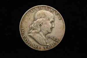 1952-D Franklin Silver Half Dollar Coin